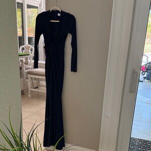 Club L London Navy Long Sleeve Dress